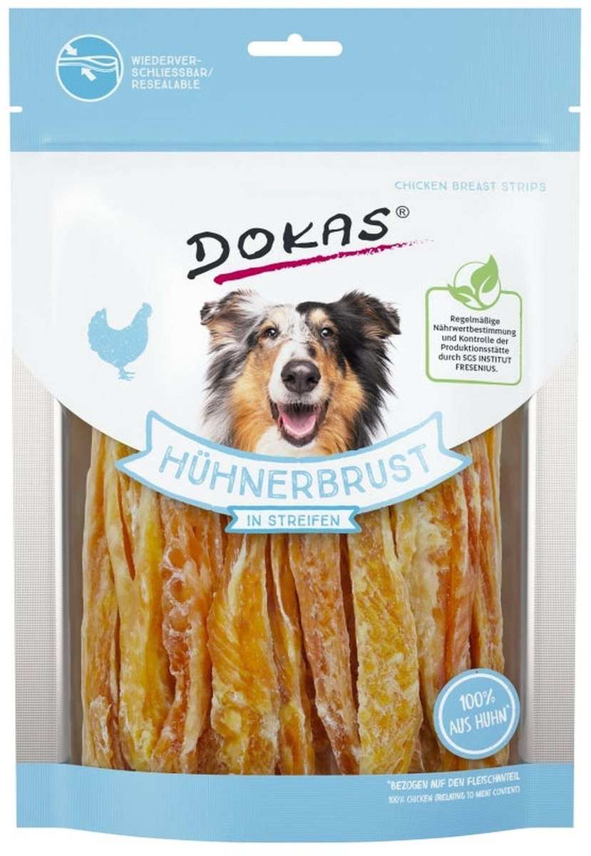 Doka's hondensnack kipfilet in reepjes - 1x250g