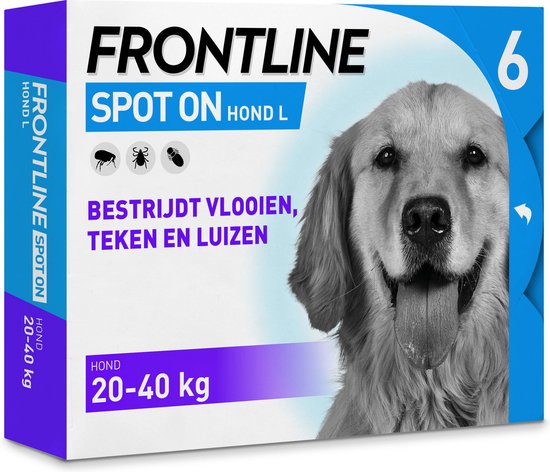 Frontline Spot On 3 Large Hond Large - Anti vlooien en tekenmiddel - 6 pip