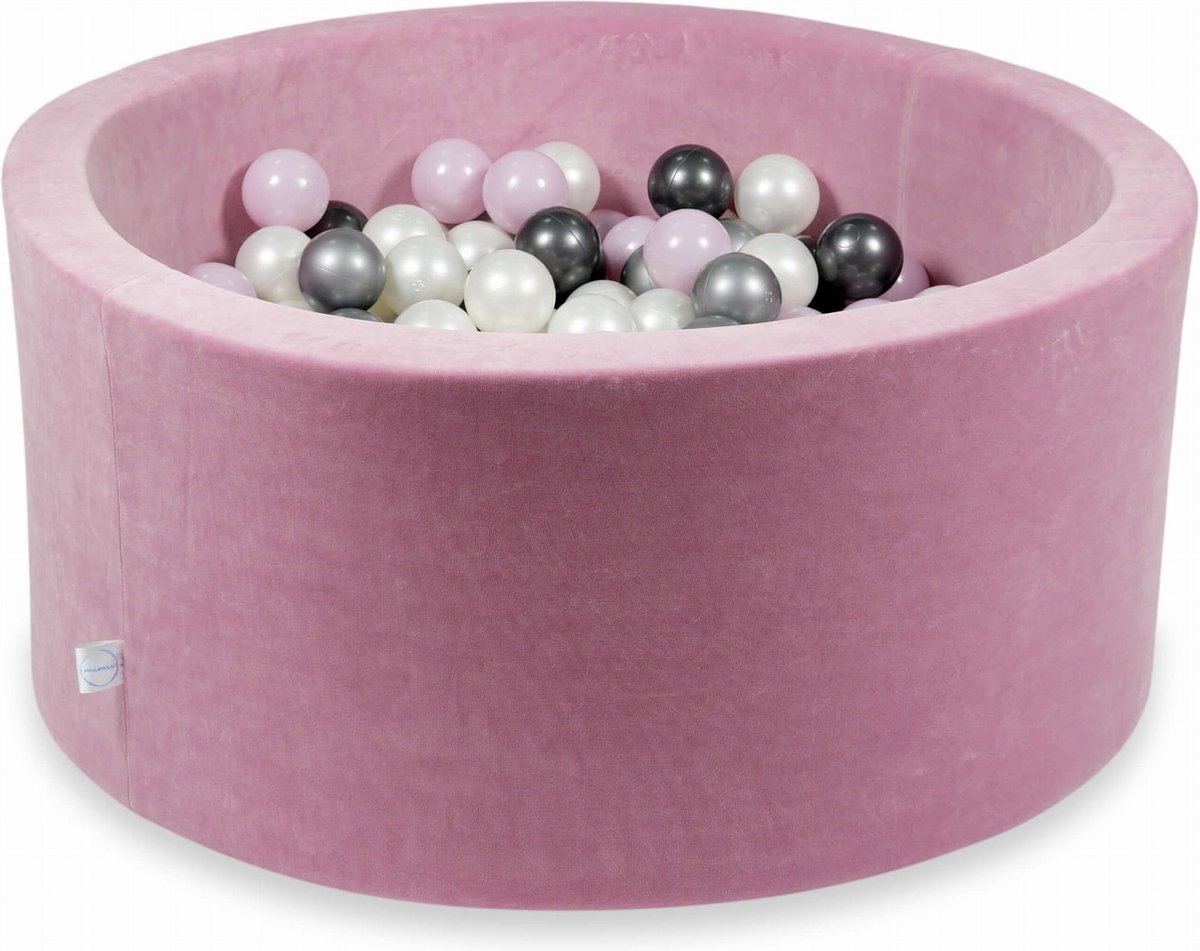Ballenbak 90x40cm Fluweel Zacht Roze