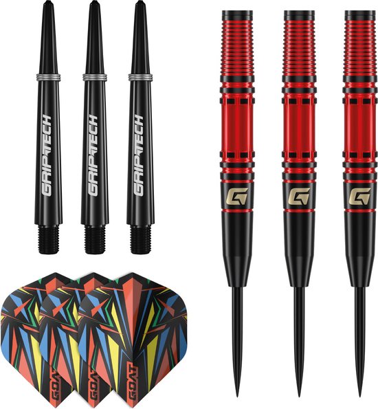 GOAT - Athlete Rode Messing Steeldarts 11 Gram, Incl. 3 Barrels, 3 Flights & 3 Shafts van GOAT — afbeelding 4