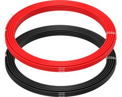 MMOBIEL 20 AWG Siliconen Elektrische Draad - 20 Gauge (0,52mm²) Vertinde Koperkabel - 2 Aparte Draden Rood & Zwart Elk 5 m voor Elektrische Reparaties, Sensoren, RC, Drones, Luidsprekerdraden