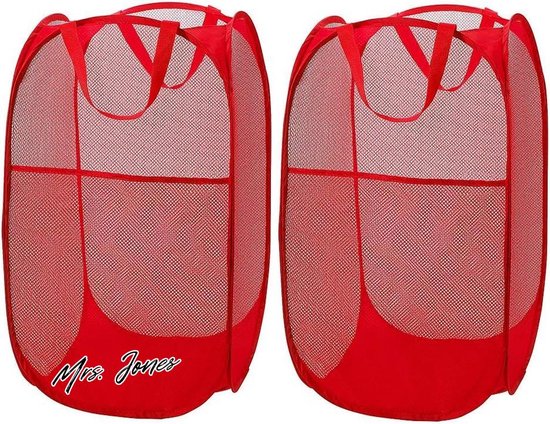 Mrs. Jones Opvouwbare wasmand rood 35 x 35 x 61 cm 2 stuks wasgoed ...
