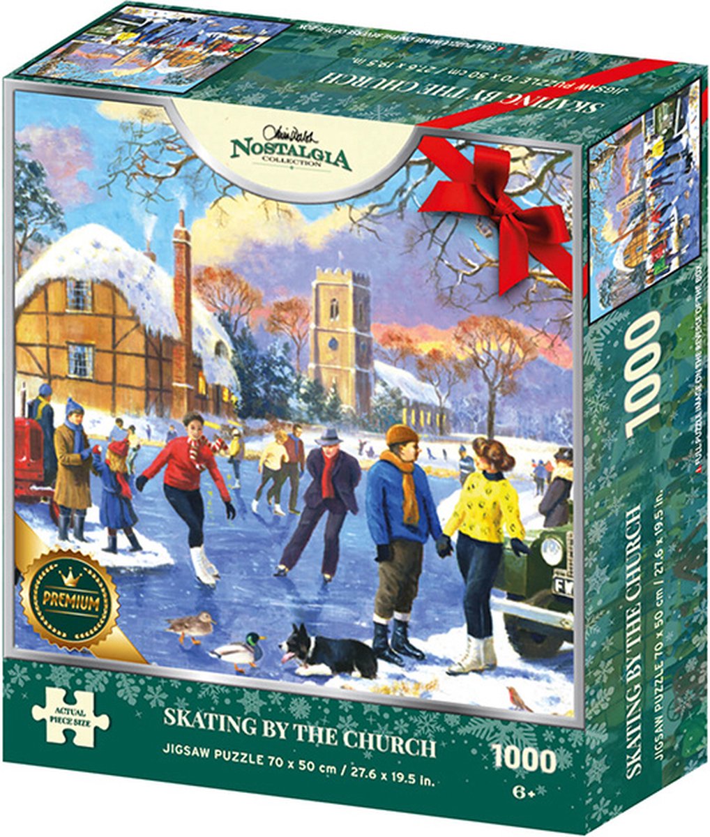 Skating By The Church Puzzel 1000 Stukjes