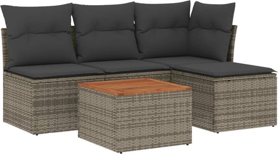Outsunny 3-delig poly-rotan Bistro zitgroep tafel-stoel set tuinset