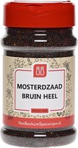 Van Beekum Specerijen - Mosterdzaad Bruin Heel - Strooibus 230 Gram