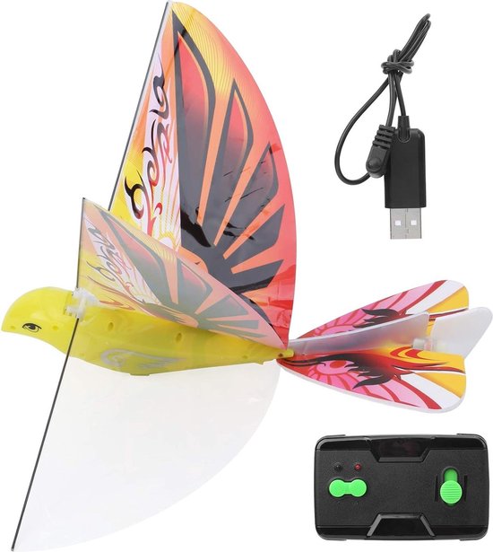 Dilwe RC Flying Bird Toys, Flying Bird Télécommandé, LED, 2,4 GHz, INCL. télécommande, Batterie, Câble de Charge, E-Bird pour Enfants Jouets pour Enfants (Orange Dilwe RC Flying Bird Toys, Flying Bird Télécommandé, LED, 2,4 GHz, INCL. télécommande, Batterie, Câble de Charge, E-Bird pour Enfants Jouets pour Enfants (Orange