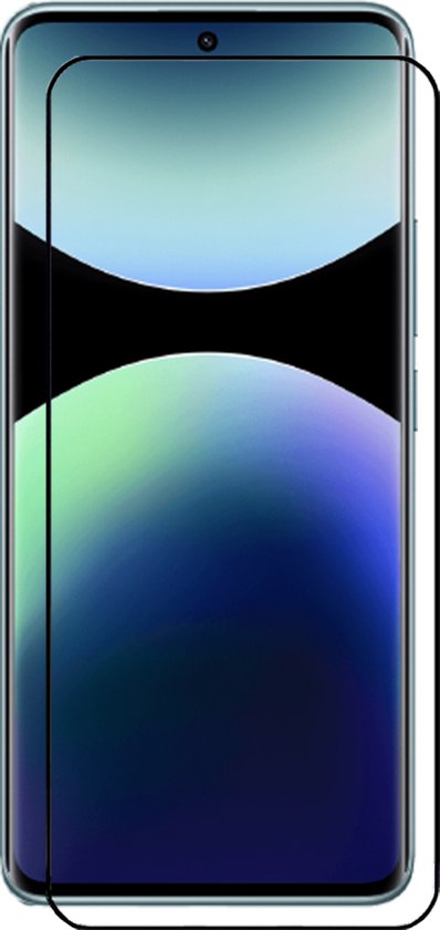MobyDefend screenprotector met zwarte rand, gehard glas voor Xiaomi.