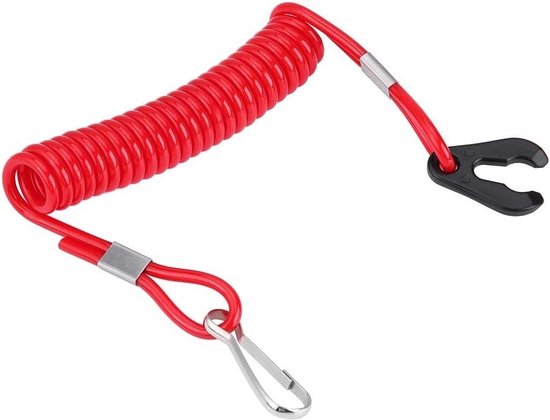 Greluma 2 stuks bootmotor stopschakelaar sleutelkoord, motor noodstop bevestigingskoord voor noodstop van de motor, cruciale veiligheid