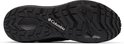 Zwarte Columbia wandelschoen, zool met profiel en Columbia logo.