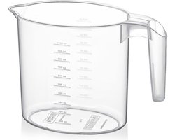 Karaf Plastic met Maatstaf 1 l - Kan - Waterkaraf voor Fruitwater - Waterkan - Drinkkan