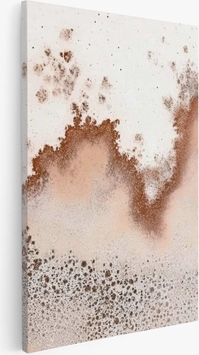 Saammp Canvas Schilderij - roestbruine tinten - Abstract - 60x90 - Foto op canvas - Wanddecoratie - Muurdecoratie Woonkamer - Slaapkamer decoratie - Canvas Print Multicolor