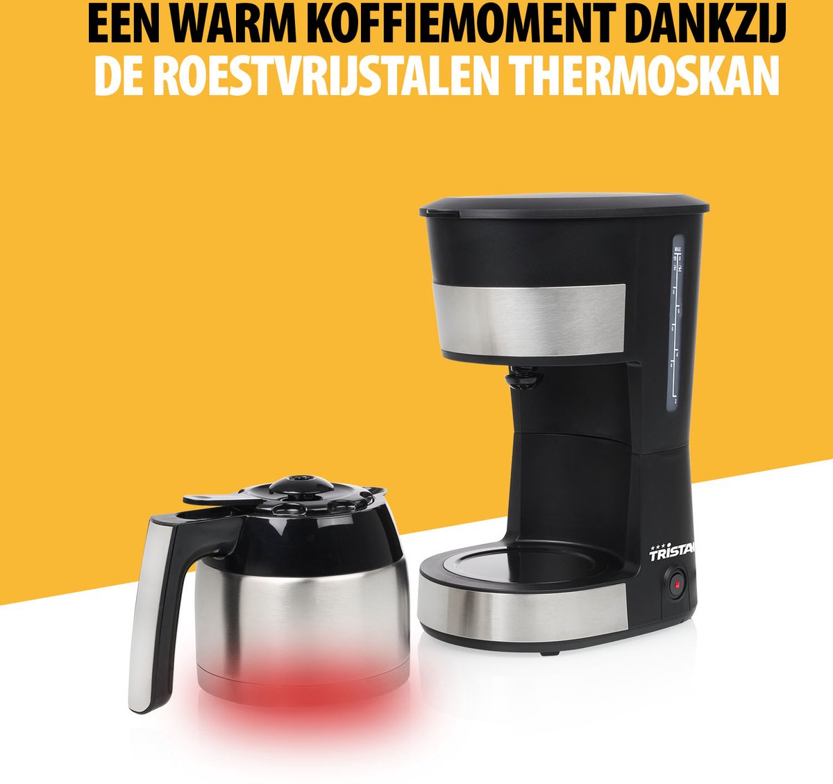 Tristar Koffiezetapparaat filterkoffie 900W - CM-1283 - 1 L, 10 koppen - Camping geschikt - Thermoskan - WK thumbnail 5