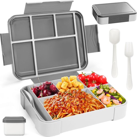 Legami Lunchbox Met 3 Bestekken – 1200 Ml, Lekvrij, Magnetron- En Vaatwasmachinebestendig (ideaal Voor School/kantoor)