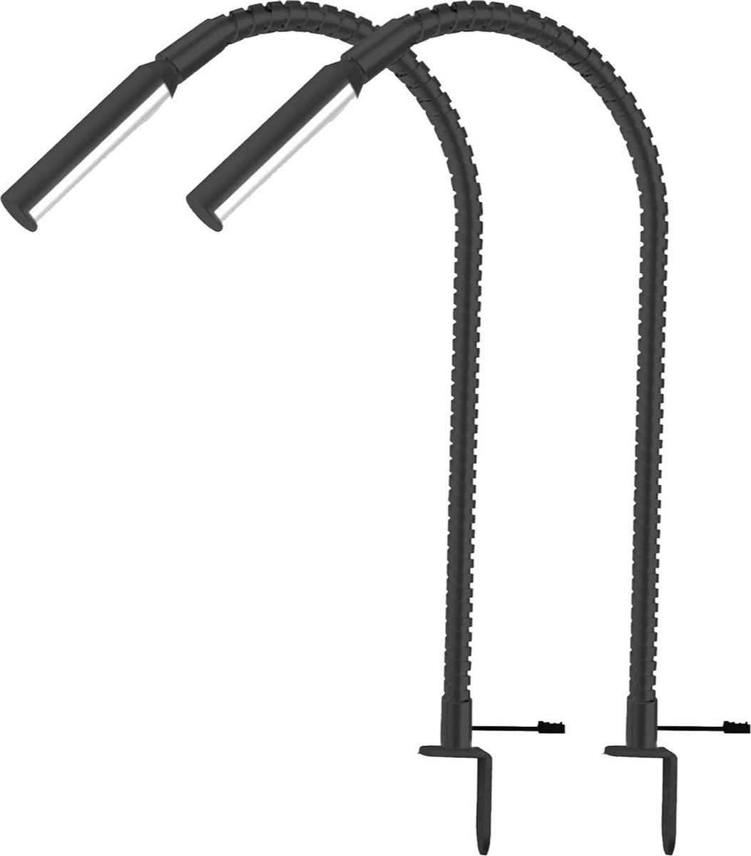 DailySupplies® Bedlampjes Hoofdbord - Dubbele Leeslampjes - Bedlamp Slaapkamer Volwassenen - Industrieel - Zwart