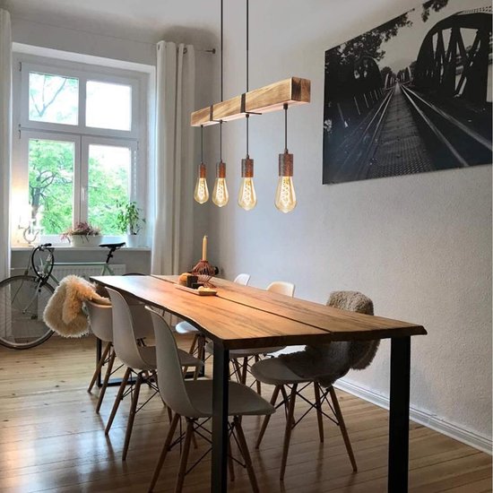 Hanglamp in vintage loftstijl met geribbelde stangen - inclusief Edison-lamp! - België Hanglamp in vintage loftstijl met geribbelde stangen - inclusief Edison-lamp! - België