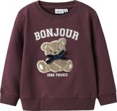 NAME IT Nkfthelma Ls Nreg Sweat Wh Bru Box, Cloud Dancer, 116