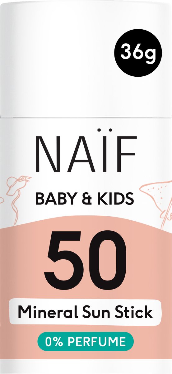 Naïf - Minerale Zonnebrand Stick - Baby's & Kinderen - 0% parfum - SPF50 - 36gr