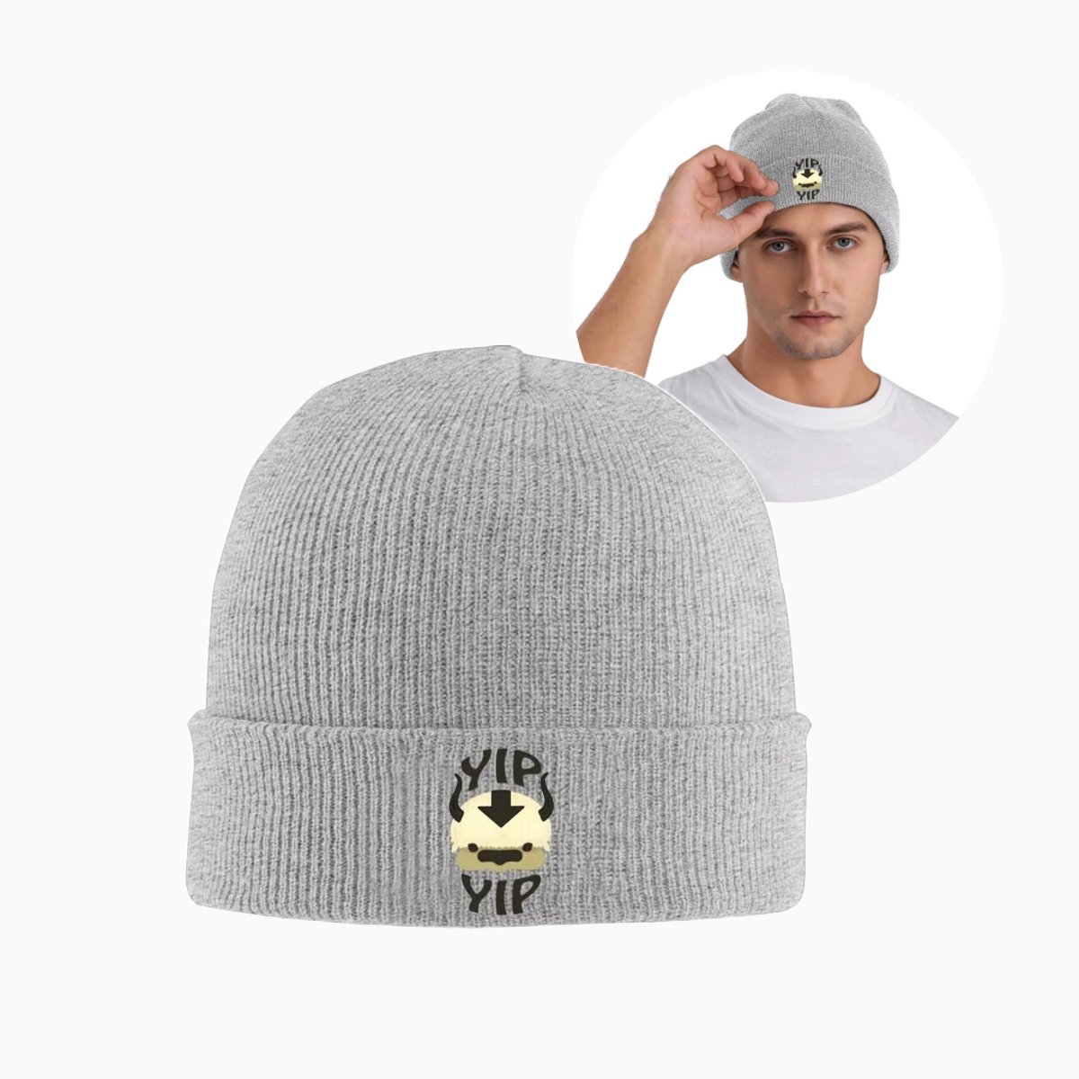 Appa Muts - Avatar The Last Airbender – Yip Yip Beanie | Warme Gebreide Unisex Muts | Anime Cadeau | Cosplay Accessoire voor Avatar Fans | Aang | Momo | Sokka | Katara | Zuko | Luchtbison