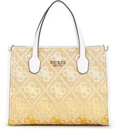 GUESS Sac à main Sac à épaule Silvana Two Compartment Tote Cornsilk Logo Beige