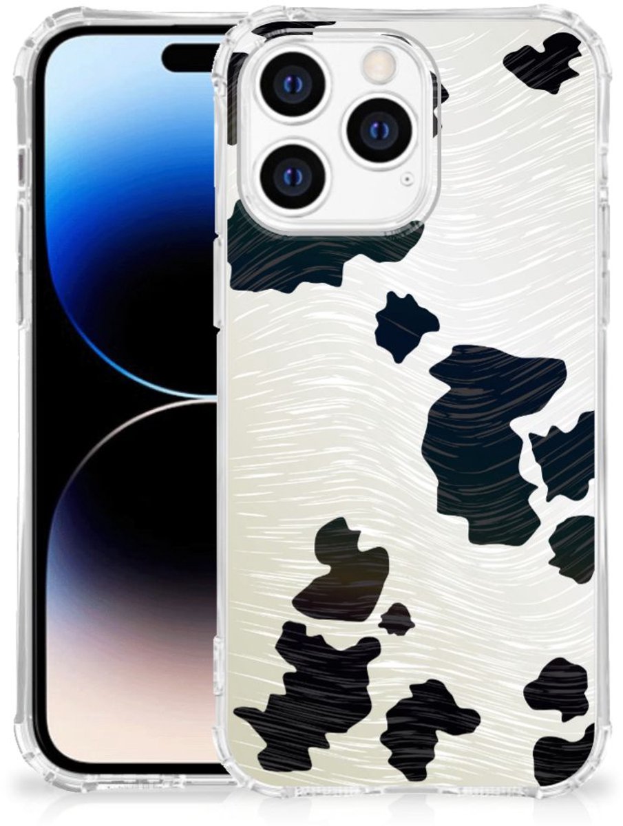 TPU Case Anti-Shock voor Apple iPhone 14 Pro Max Case Anti-shock Koeienvlekken