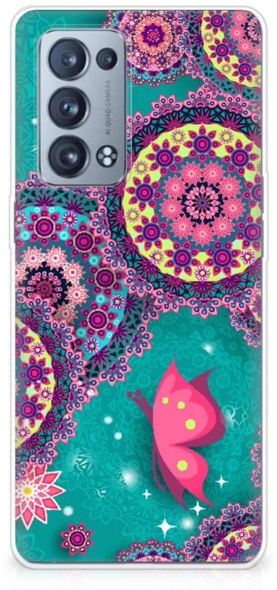OPPO Reno 6 Pro Plus 5G Hoesje maken Cirkels en Vlinders