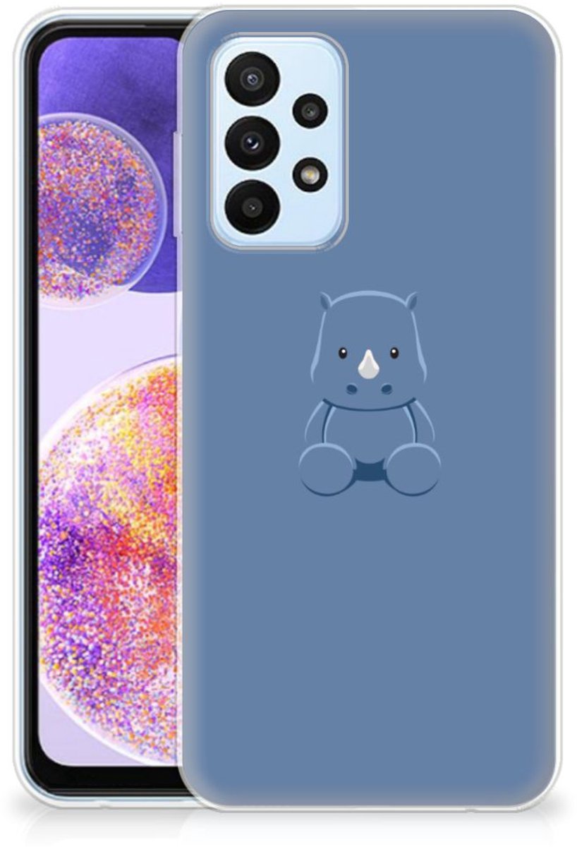 Samsung Galaxy A23 Telefoonhoesje met Naam Baby Rhino