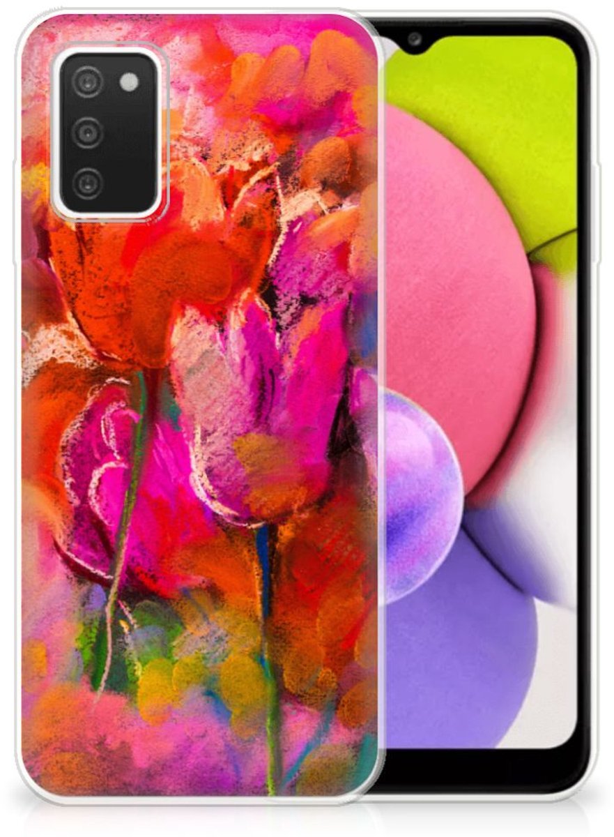Hoesje maken Samsung Galaxy A03S Tulips