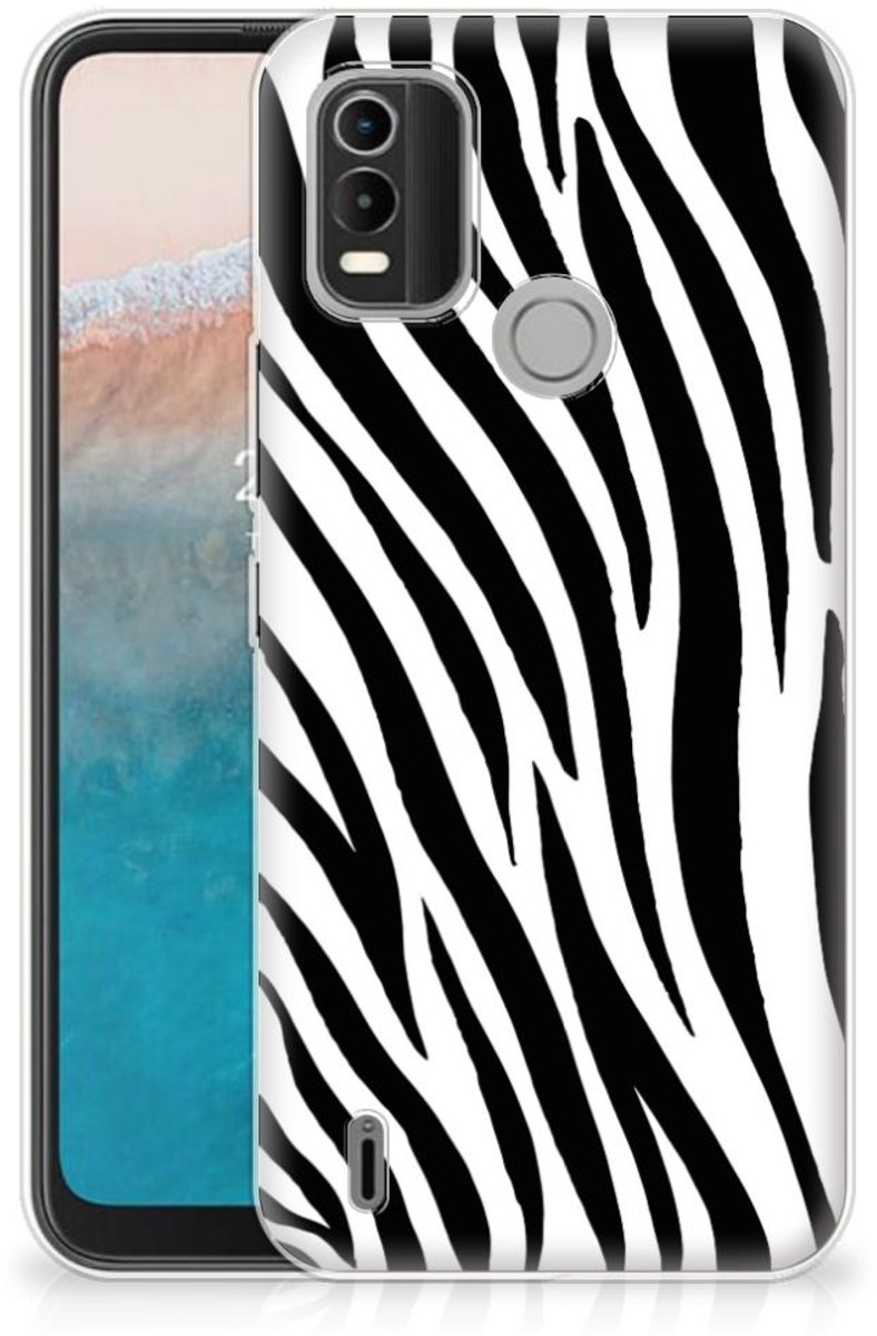 Nokia C21 Plus TPU Hoesje Zebra