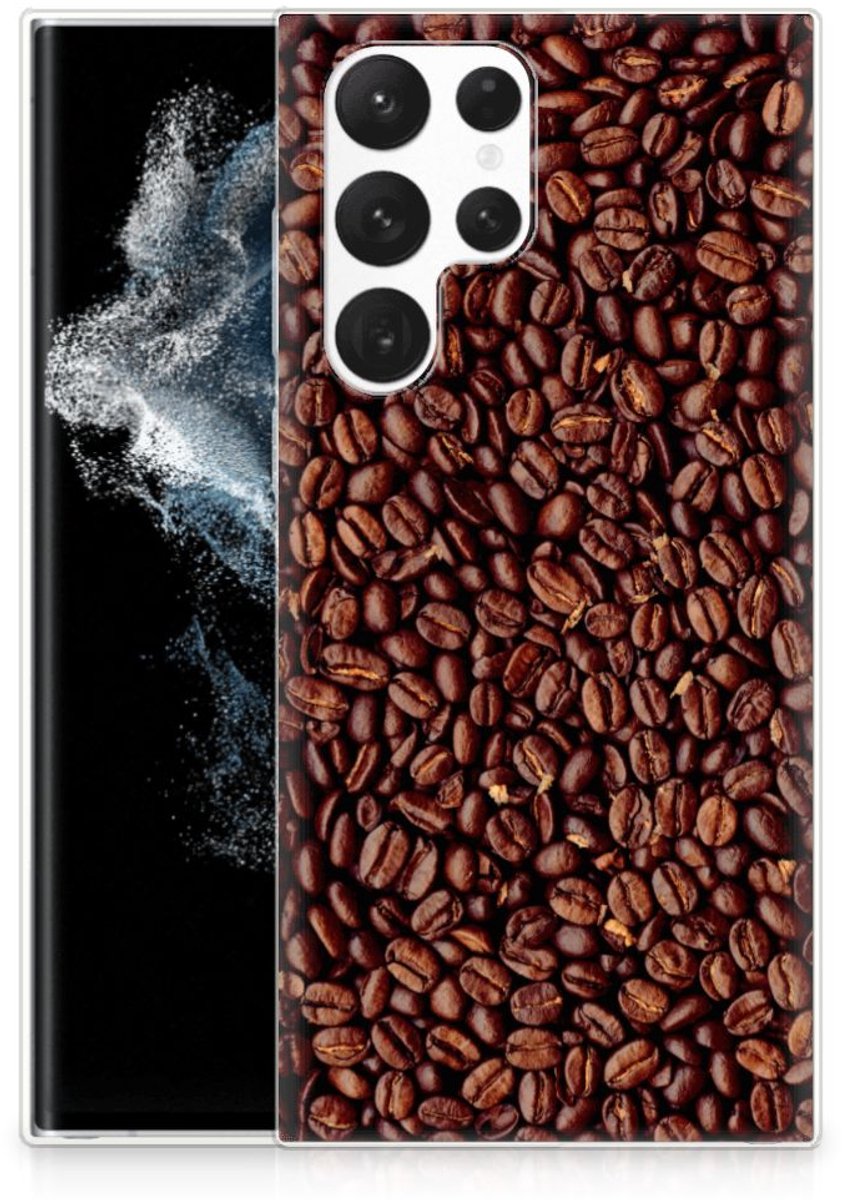 Samsung Galaxy S22 Ultra Siliconen Case Koffiebonen