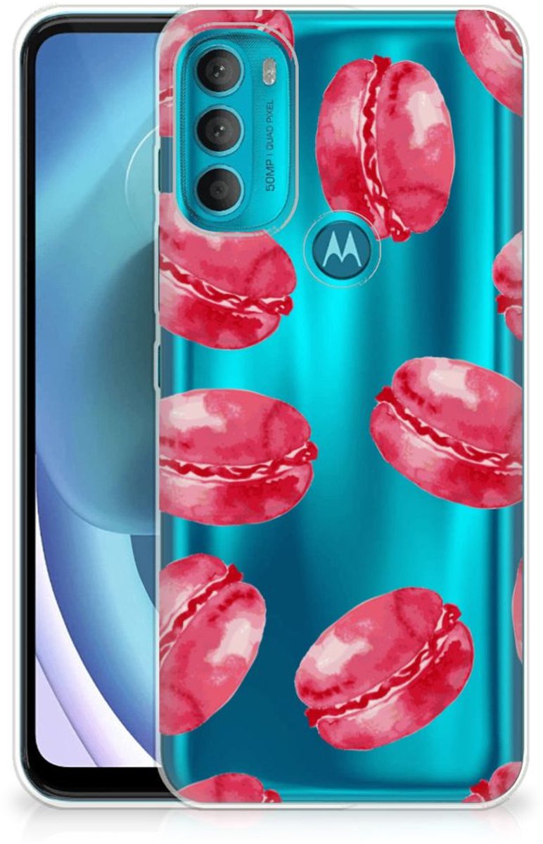 Motorola Moto G71 5G Siliconen Case Pink Macarons