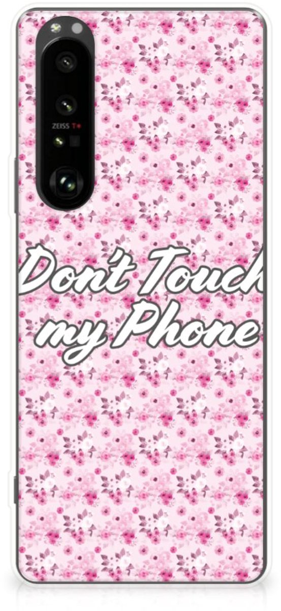 Sony Xperia 1 III Silicone-hoesje Flowers Pink DTMP