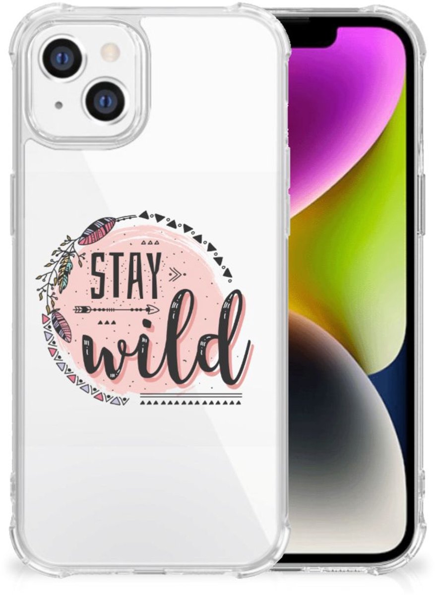 iPhone 14 Stevig Bumper Hoesje Boho Stay Wild