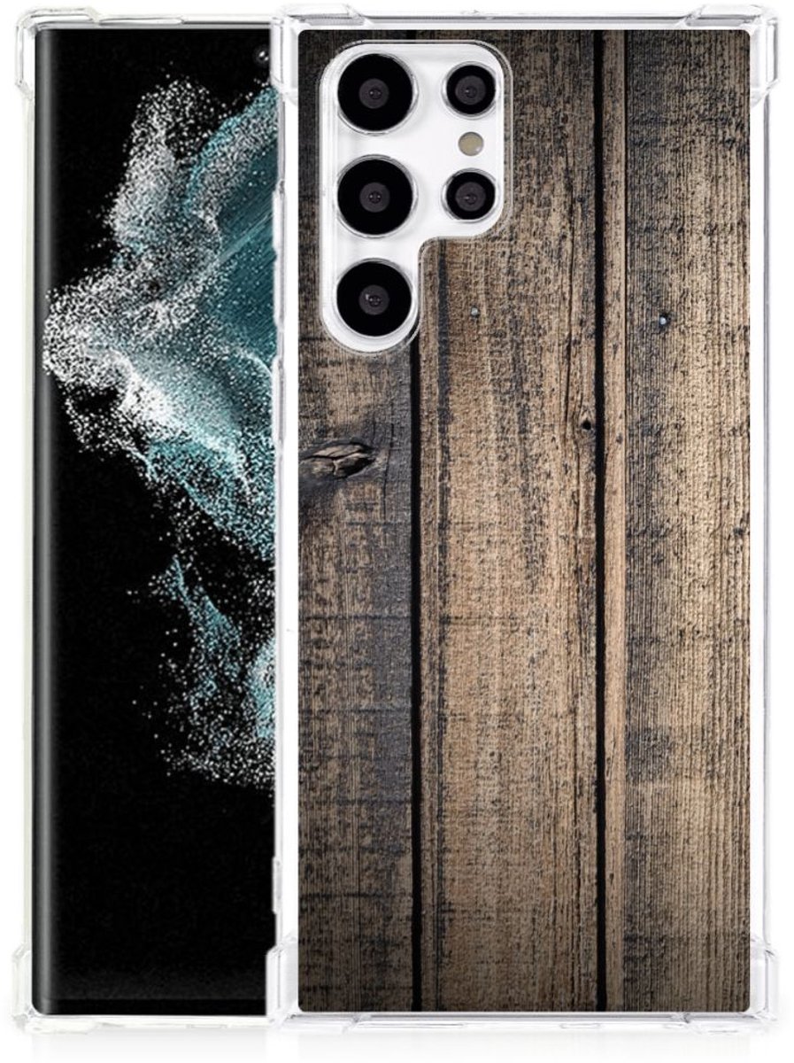 Samsung Galaxy S22 Ultra Stevig Telefoonhoesje Steigerhout