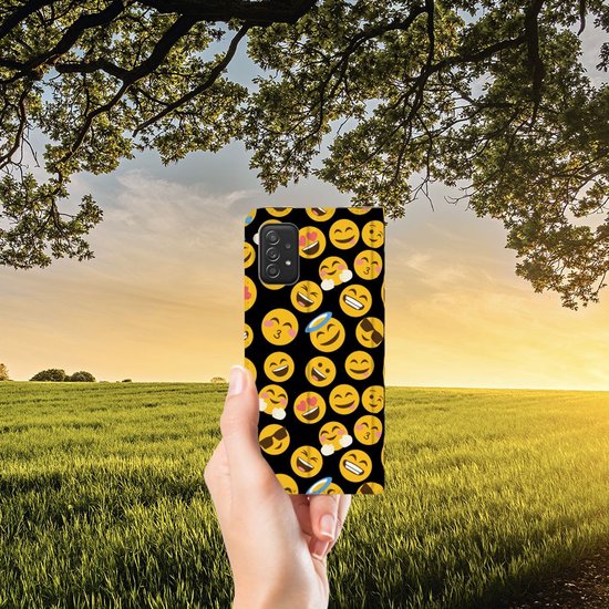 Coque de portable Samsung Galaxy A03s Flip Cover Emoji
