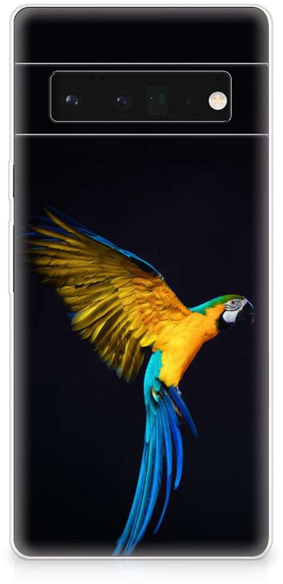 Google Pixel 6 Pro TPU Hoesje Papegaai