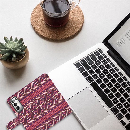 Étui pour téléphone portable OPPO Find X3 Neo 5G Bookcase Aztec Violet