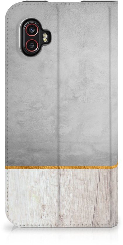 Coque Aimantée Cadeau pour Papa Samsung Galaxy Xcover 6 Pro Coque Smartphone Wood Béton