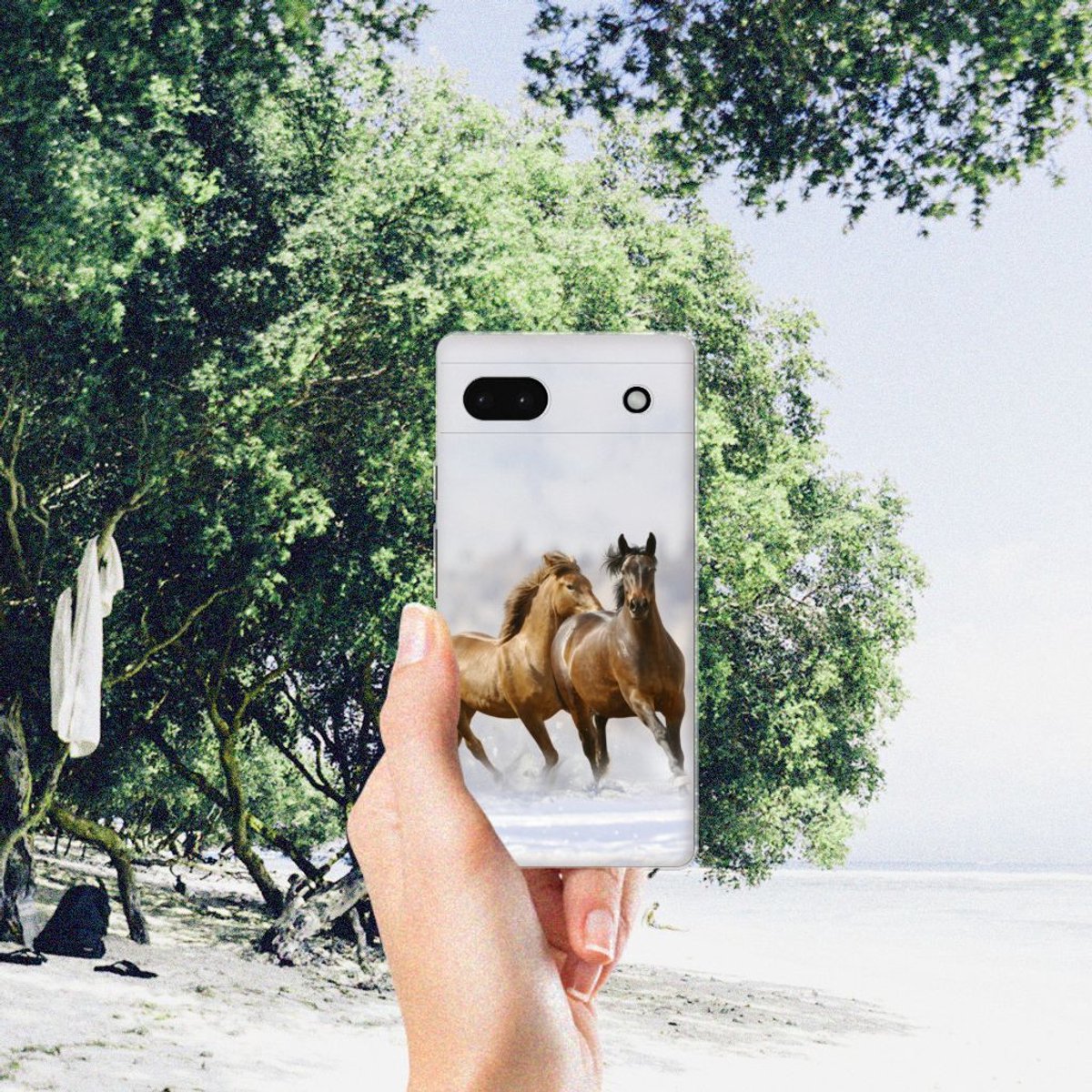 Google Pixel 6A TPU Hoesje Paarden