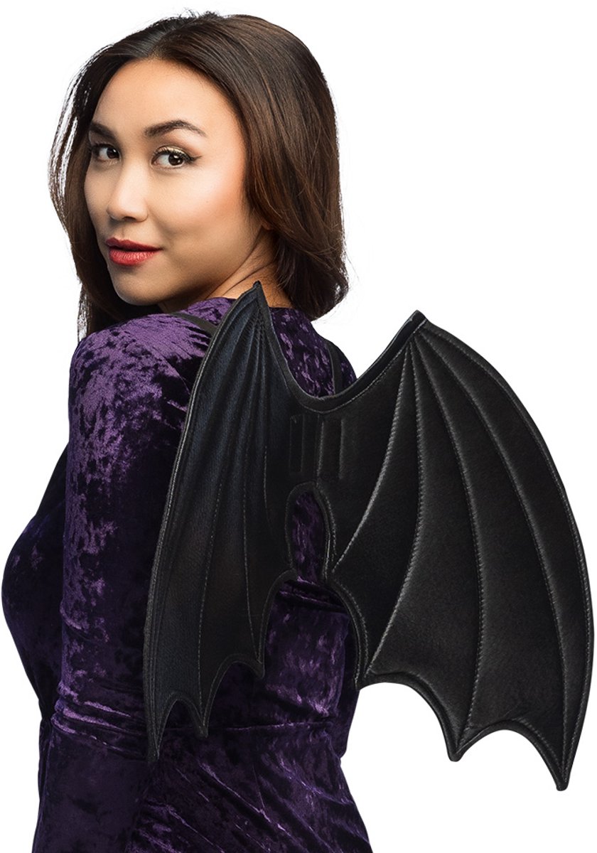 Boland - Vleugels vleermuis Lyra Zwart - Volwassenen - Vrouwen - Vleermuis - Halloween - Accessoire - Cosplay