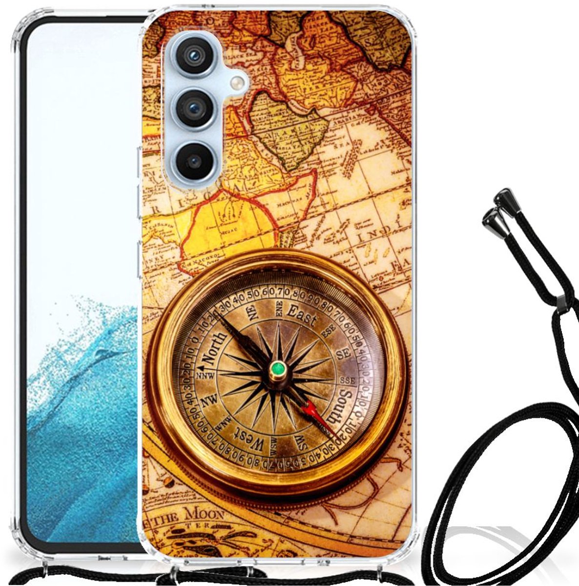 Samsung Galaxy A54 5G Telefoonhoesje met valbescherming Kompas