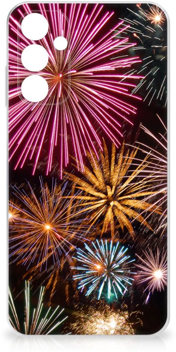 Back Cover voor Samsung Galaxy A15 Silicone Back Cover Vuurwerk