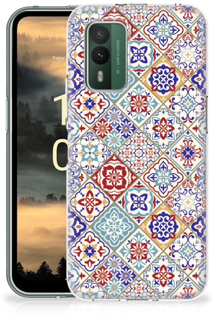 Nokia XR21 TPU Siliconen Hoesje Tiles Color