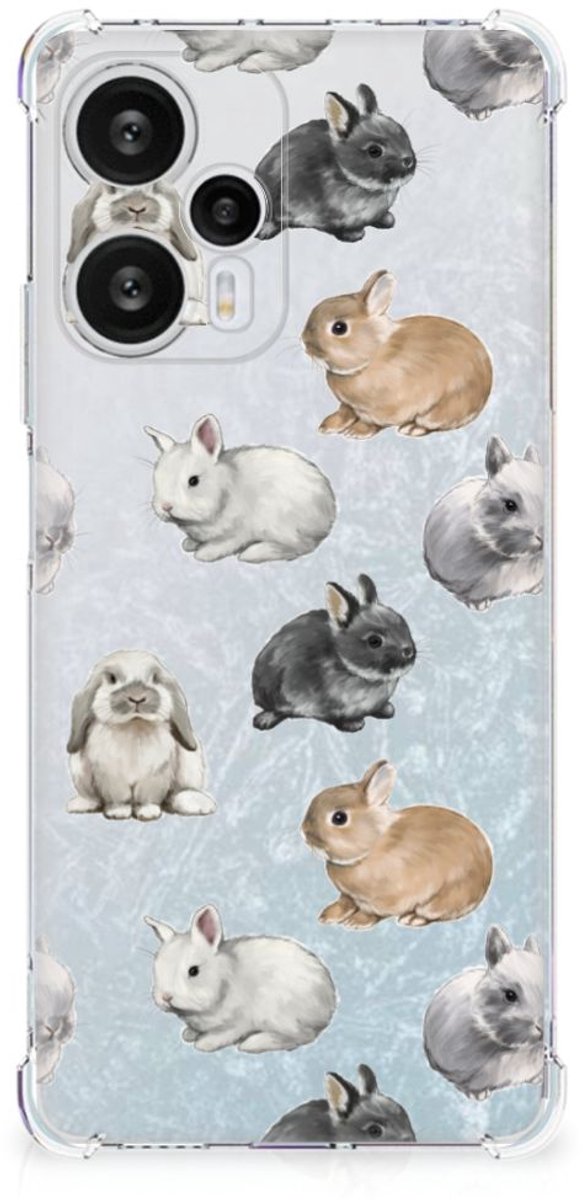 Case Anti-shock voor Xiaomi Poco F5 Konijntjes