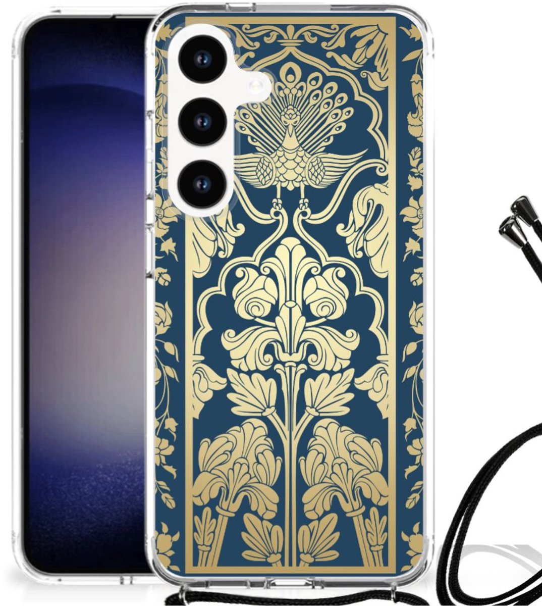 Back Cover voor Samsung Galaxy S24 Case Beige Flowers