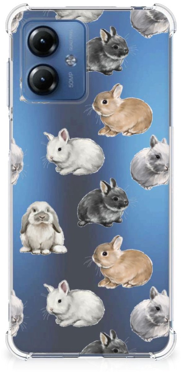 Case Anti-shock voor Motorola Moto G14 Konijntjes
