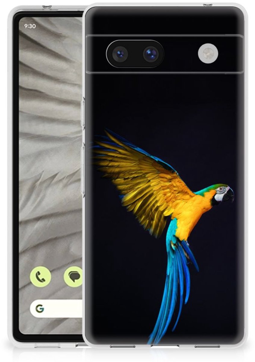 Google Pixel 7A TPU Hoesje Papegaai