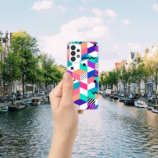 Coque en TPU adaptée pour Samsung Galaxy A33 5G - Blocs colorés