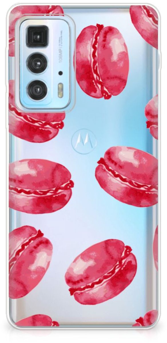 Motorola Edge 20 Pro Siliconen Case Pink Macarons