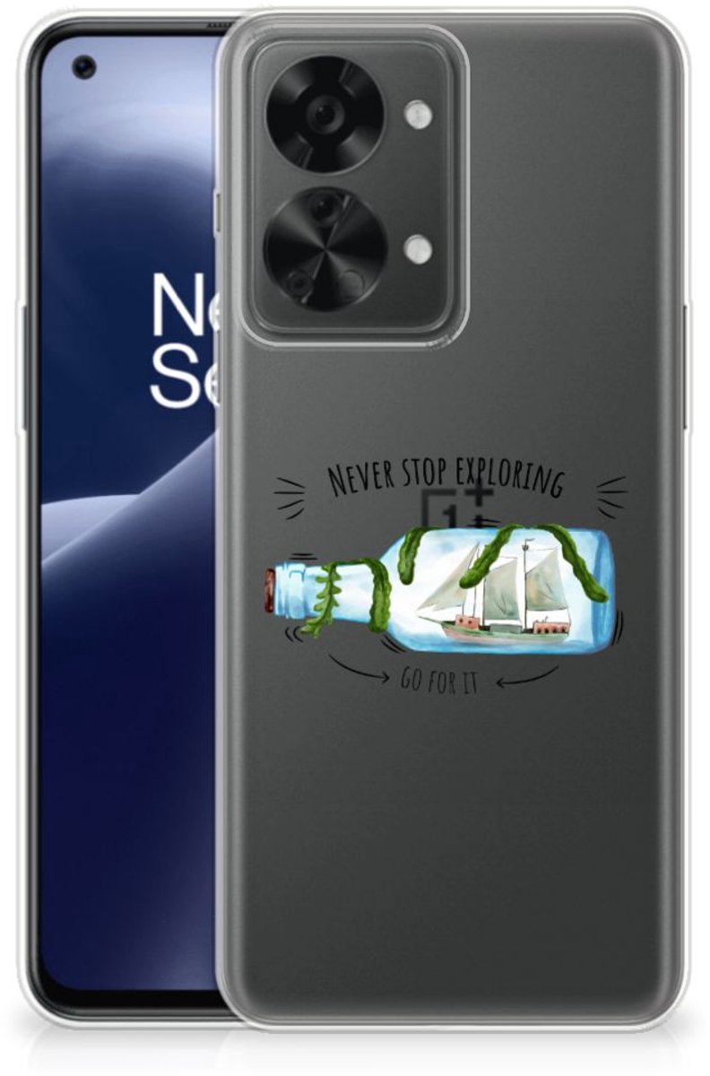 OnePlus Nord 2T Telefoonhoesje met Naam Boho Bottle