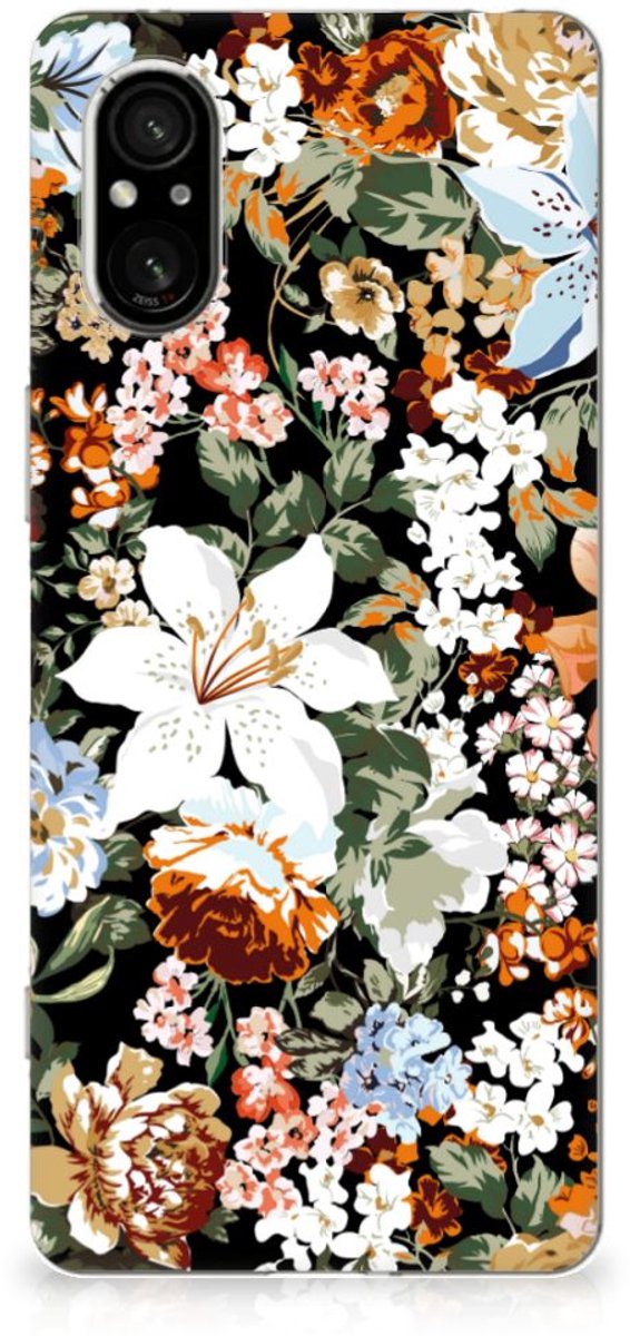 TPU Case voor Sony Xperia 5 V Dark Flowers